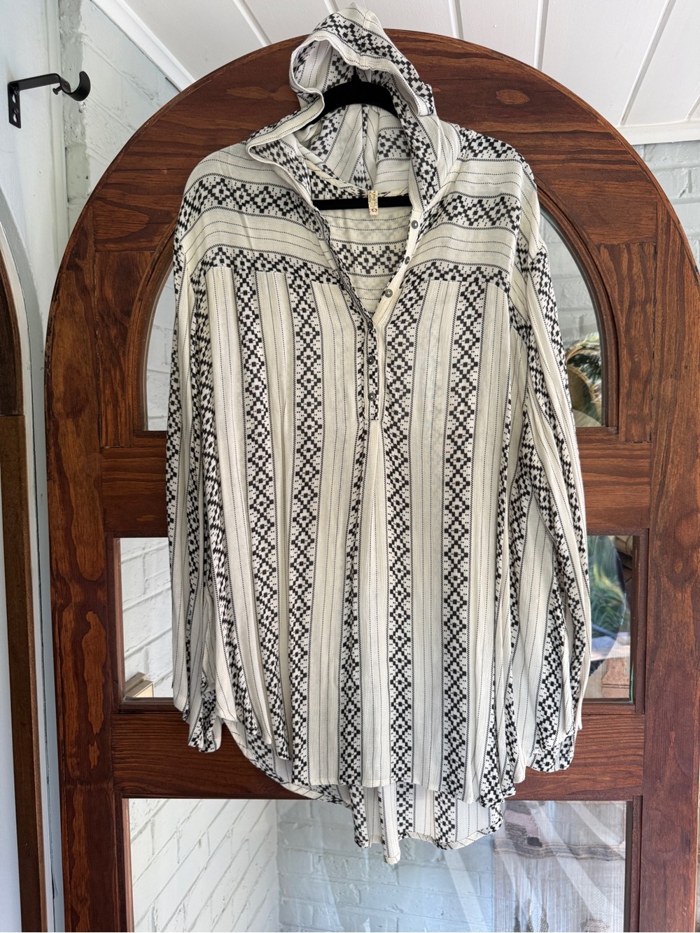Free People hoodie tunic medium